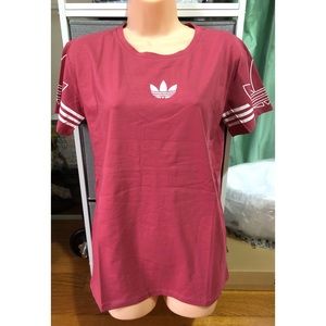 Pink adidas tshirt